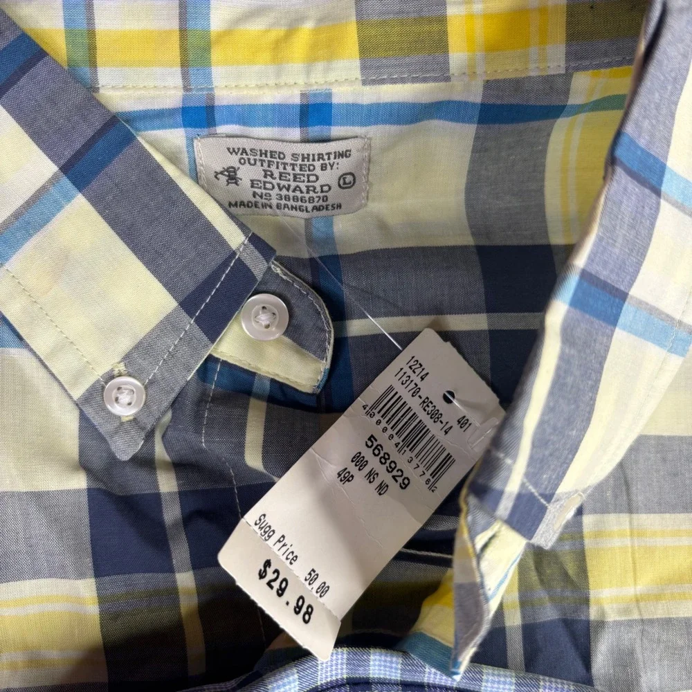 Mens Plaid Shirt lot Bundle Peter Millar North Face LL Bean 5pc button down